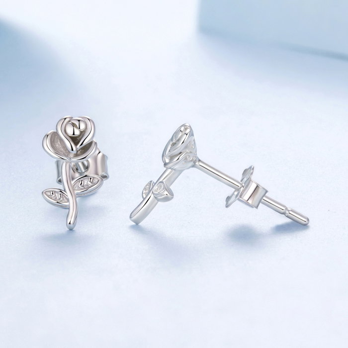 Cercei argint trandafir cu surub [7]