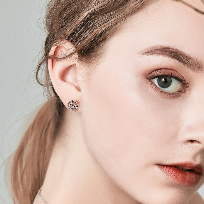 Cercei argint trandafiri [2]