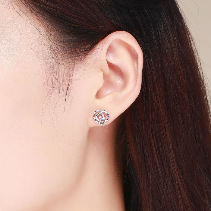 Cercei argint trandafiri [6]