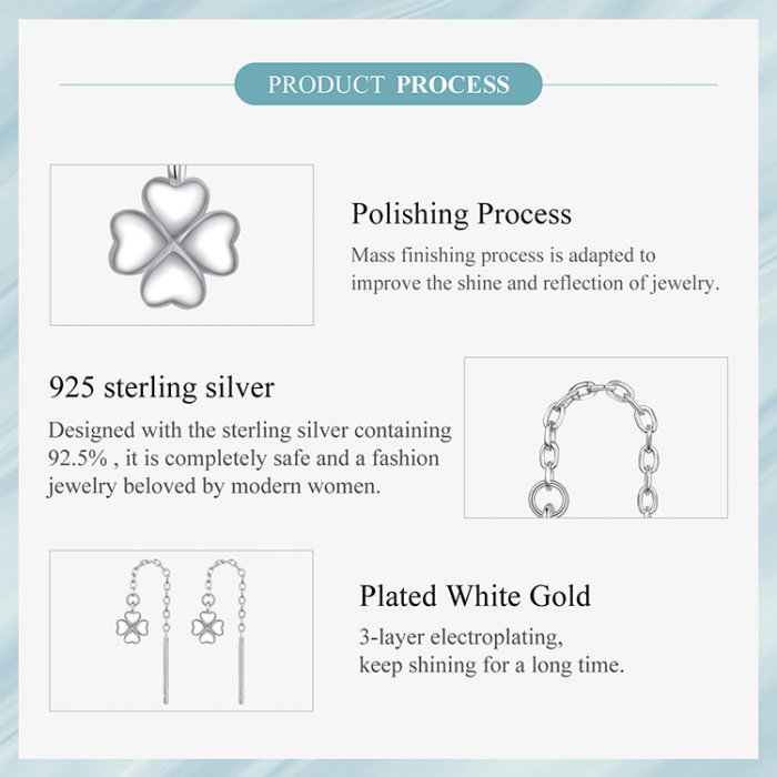 Cercei argint trifoi cu 4 foi [12]