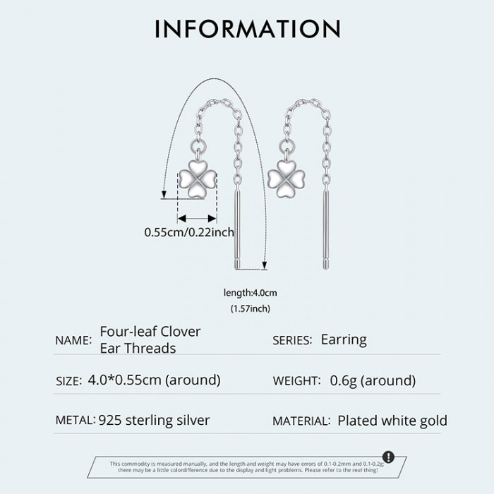 Cercei argint trifoi cu 4 foi [10]