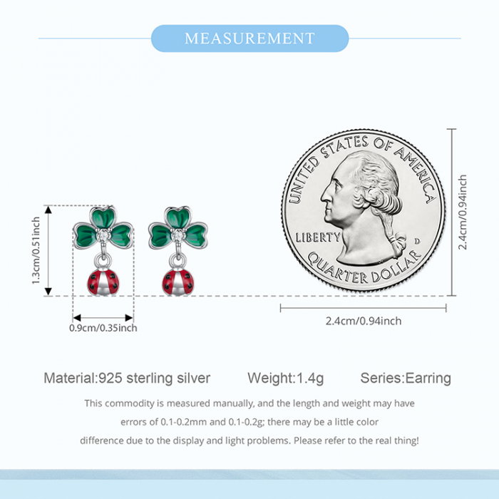 Cercei argint trifoi cu 4 foi si gargarita [13]