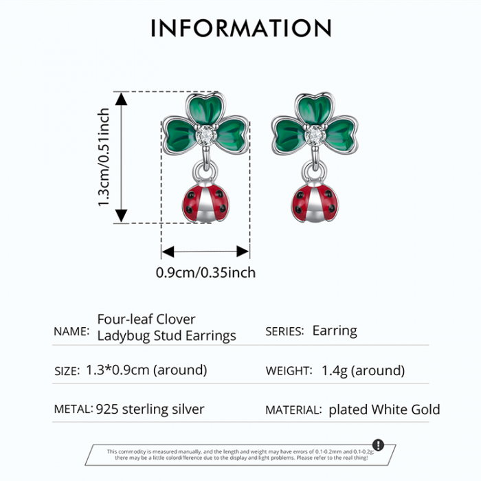 Cercei argint trifoi cu 4 foi si gargarita [12]