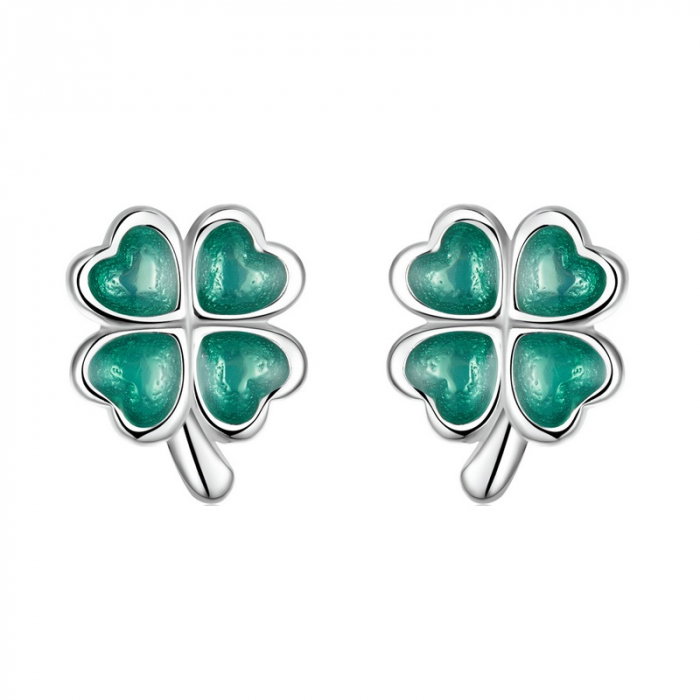 Cercei argint trifoi cu patru foi [1]