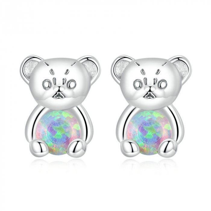 Cercei argint ursuleti cu opal [1]