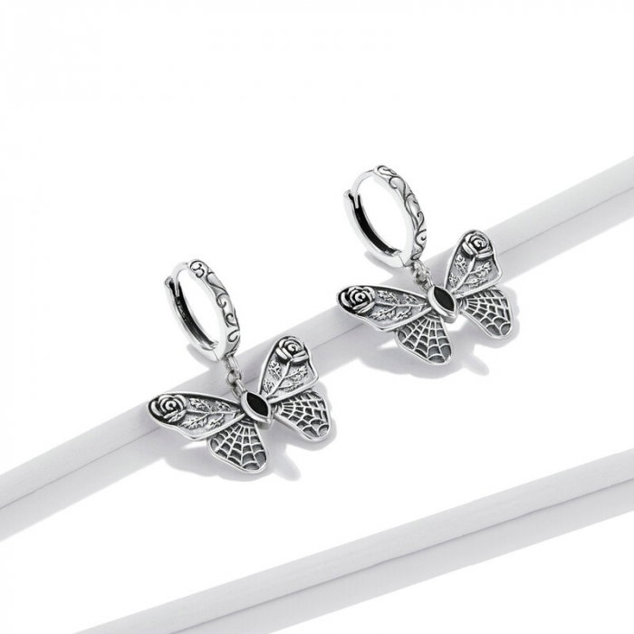 Cercei argint vintage cu fluturi [4]