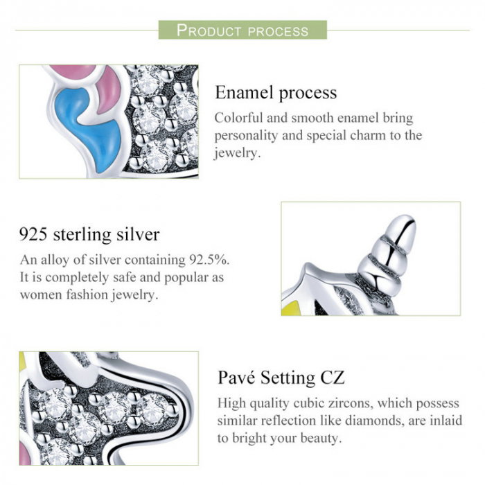 Cercei din argint 925 cu Unicorn [3]