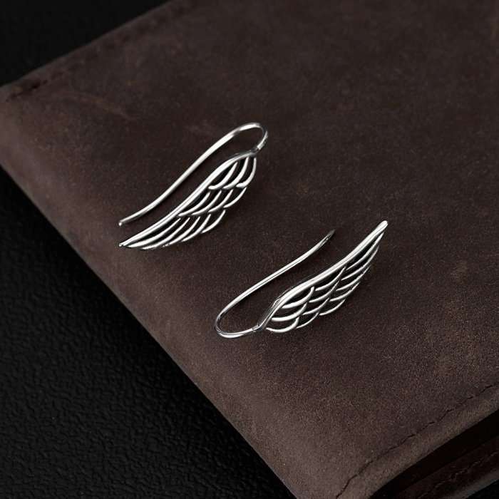 Cercei inox aripi de inger [7]