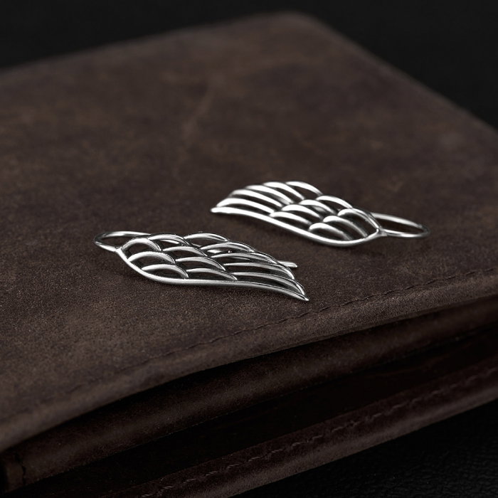 Cercei inox aripi de inger [3]