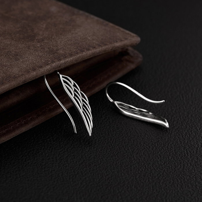 Cercei inox aripi de inger [5]