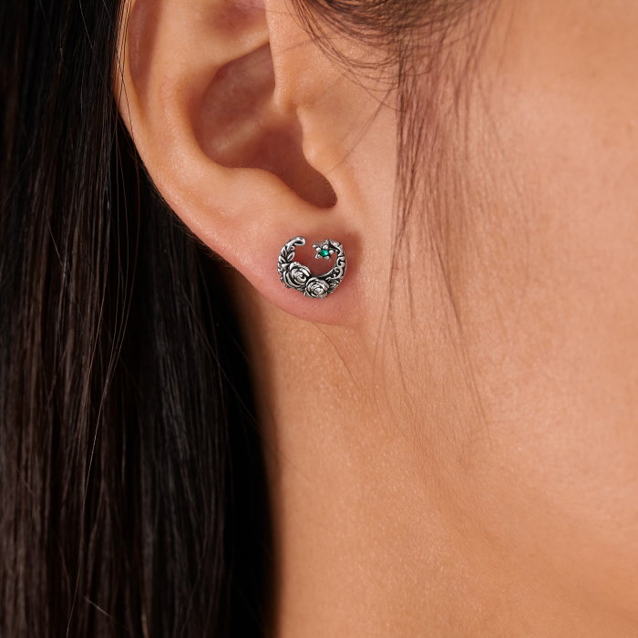 Cercei inox astrali cu trandafiri [12]