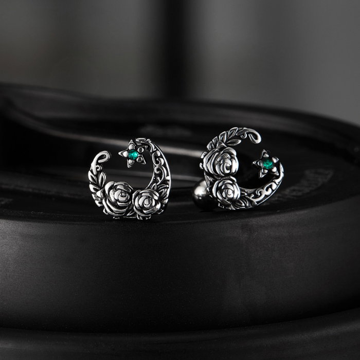 Cercei inox astrali cu trandafiri [5]