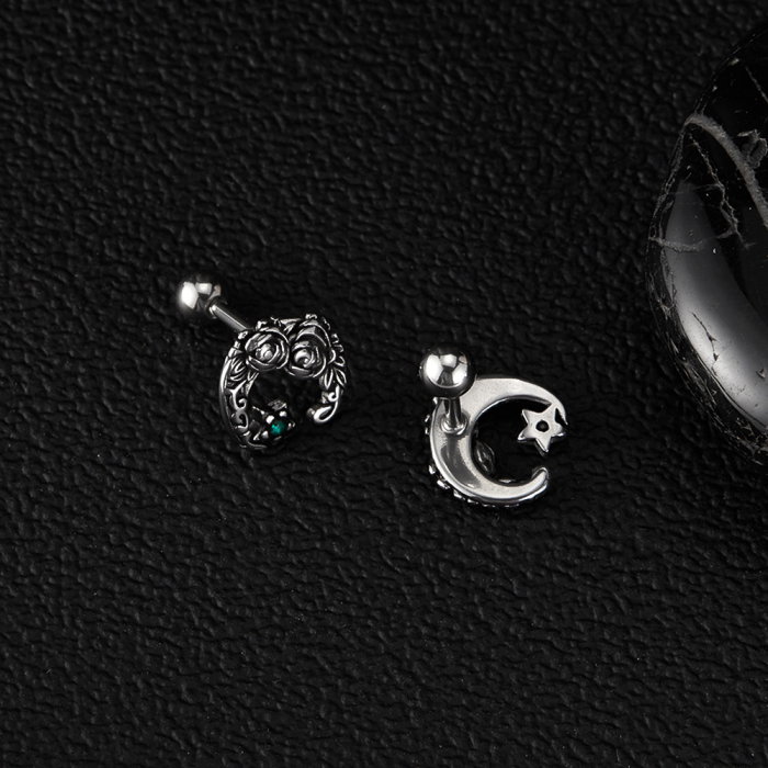 Cercei inox astrali cu trandafiri [3]