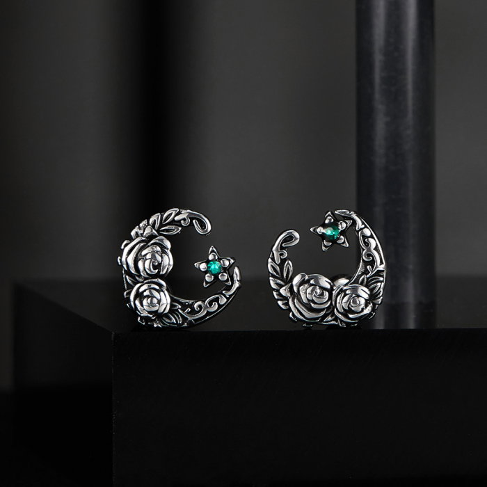 Cercei inox astrali cu trandafiri [2]