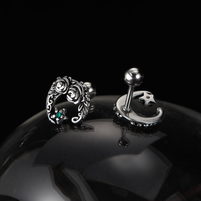 Cercei inox astrali cu trandafiri [10]