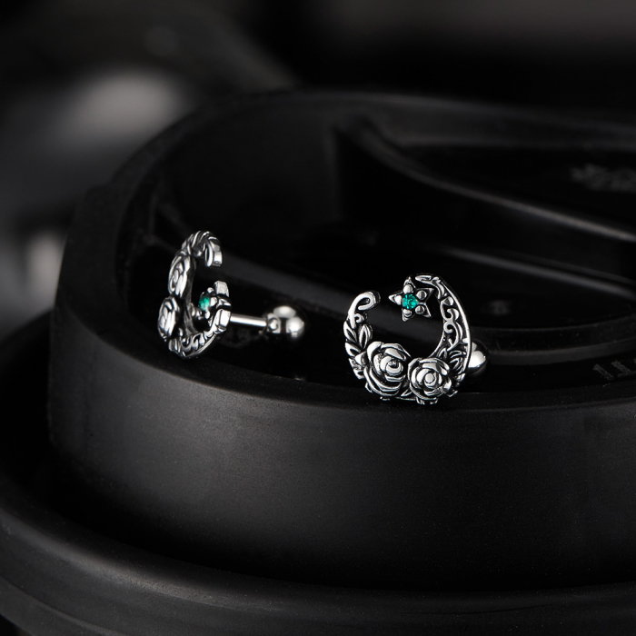 Cercei inox astrali cu trandafiri [14]