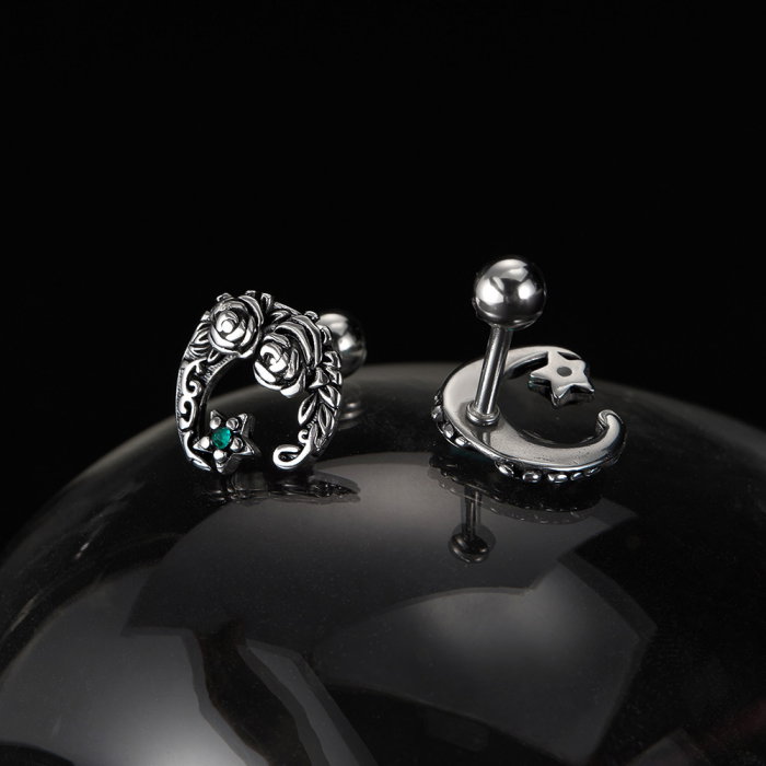 Cercei inox astrali cu trandafiri [7]