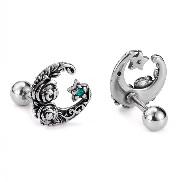 Cercei inox astrali cu trandafiri [1]