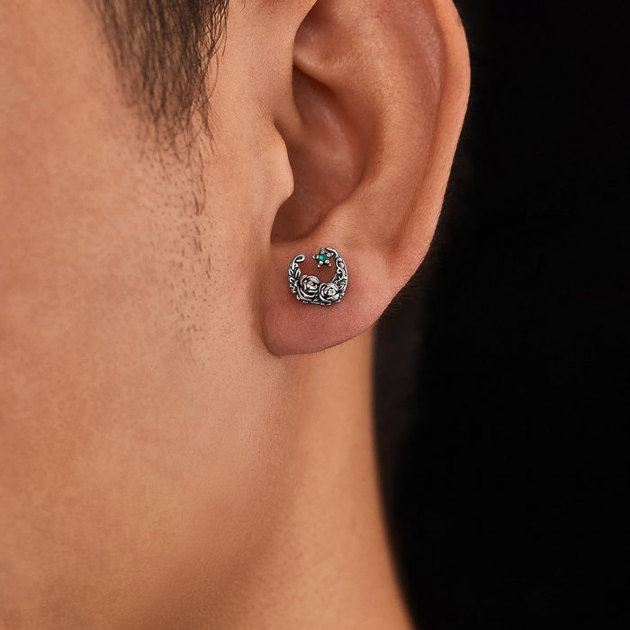 Cercei inox astrali cu trandafiri [6]