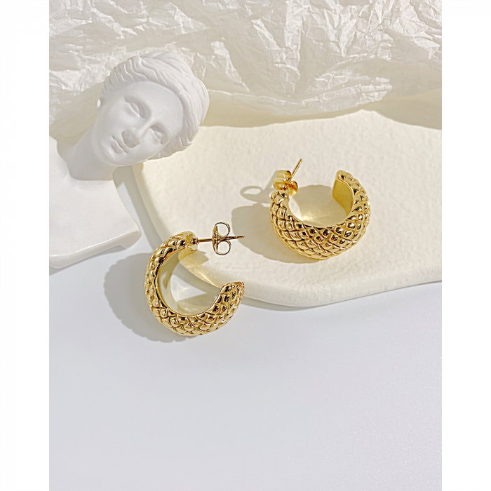 Cercei inox aurii [10]