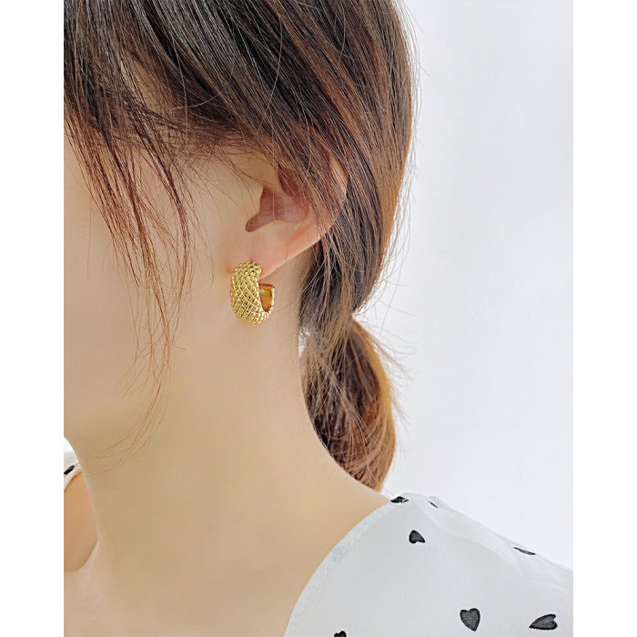 Cercei inox aurii [8]