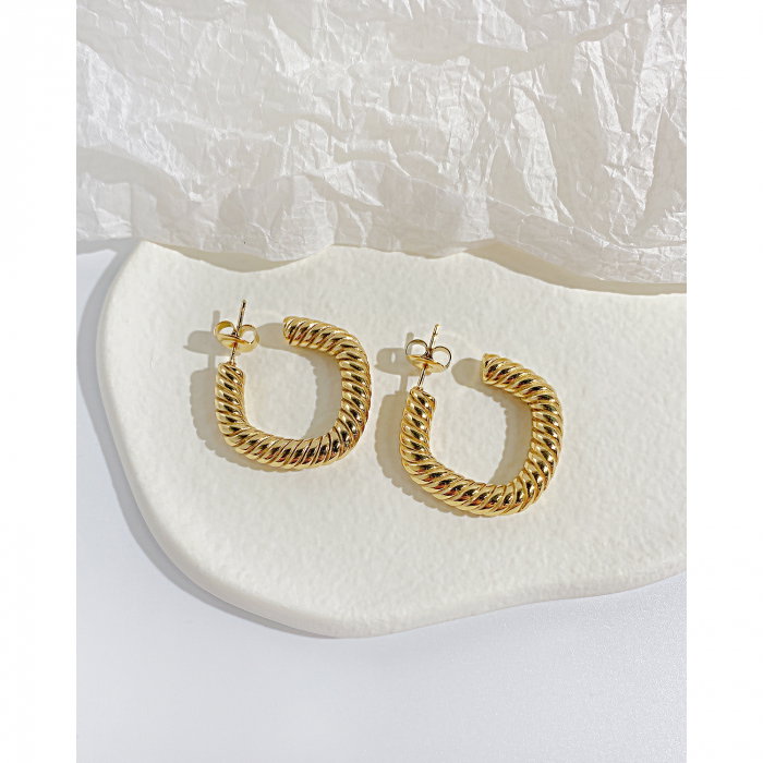 Cercei inox aurii [4]