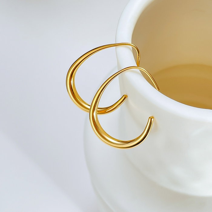 Cercei inox carlig aurii [6]