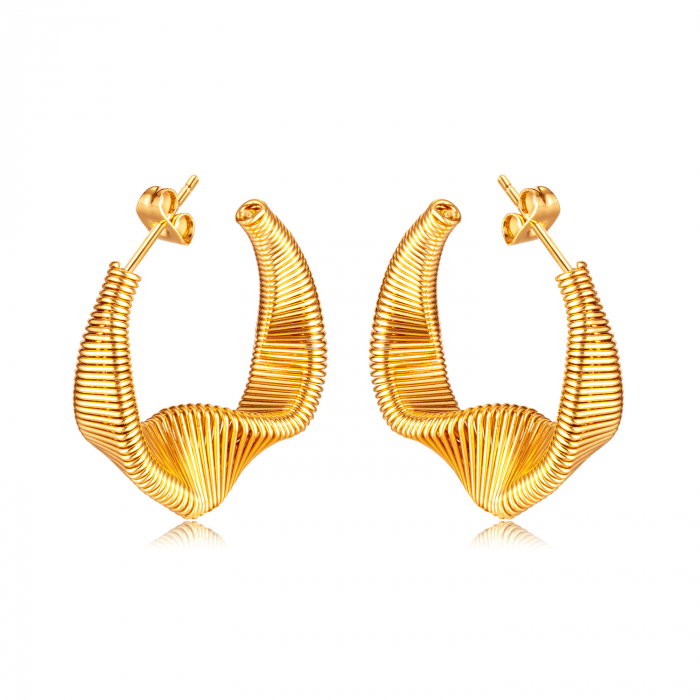 Cercei inox creativi cu striatii [1]