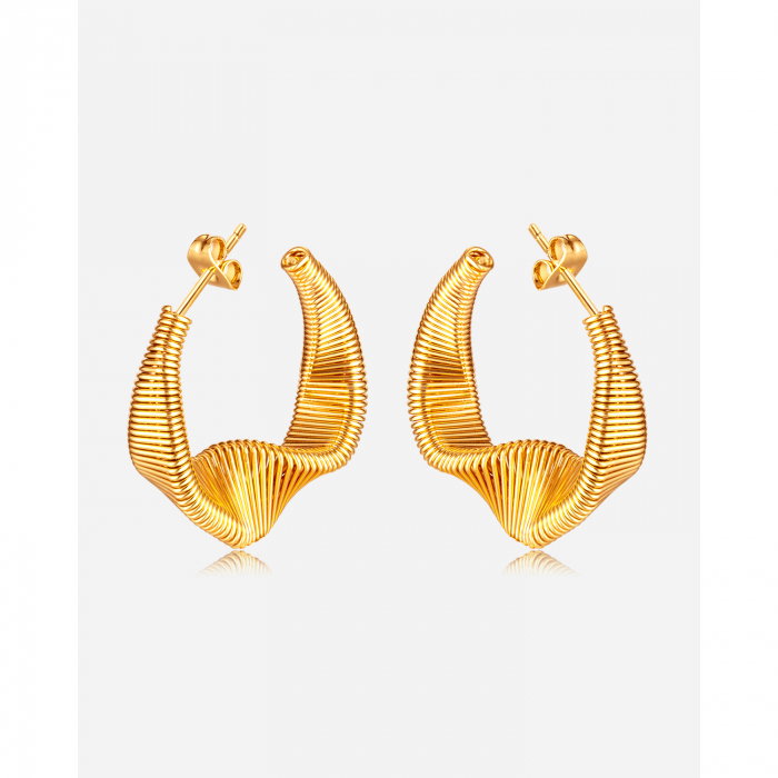 Cercei inox creativi cu striatii [8]