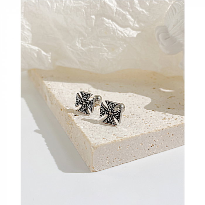 Cercei inox cruce malteza [7]