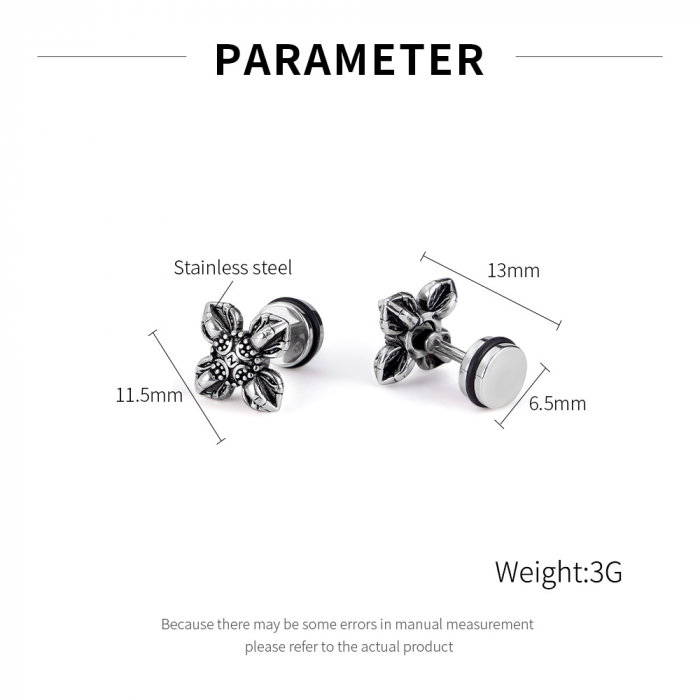 Cercei inox cruce stilizata [13]