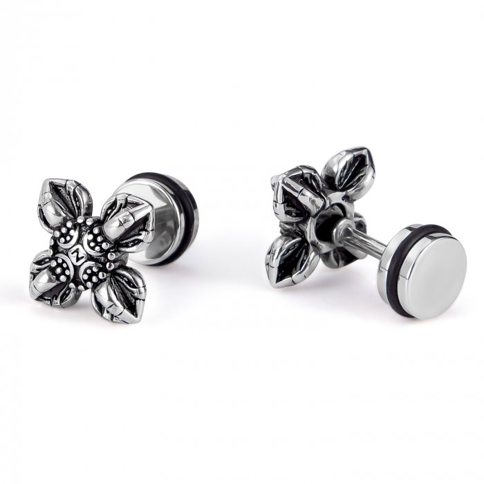 Cercei inox cruce stilizata [1]