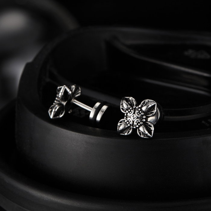 Cercei inox cruce stilizata [10]