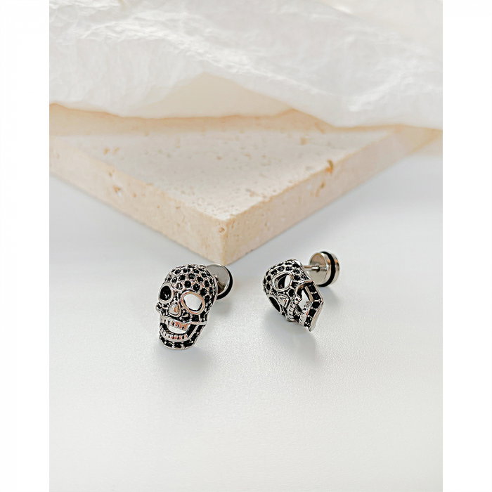 Cercei inox cu cranii [7]
