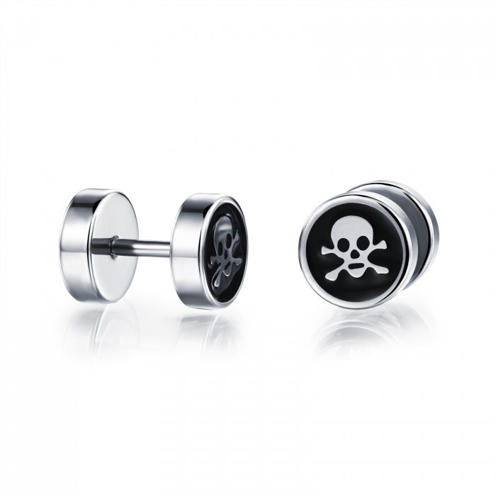 Cercei inox cu cranii [1]
