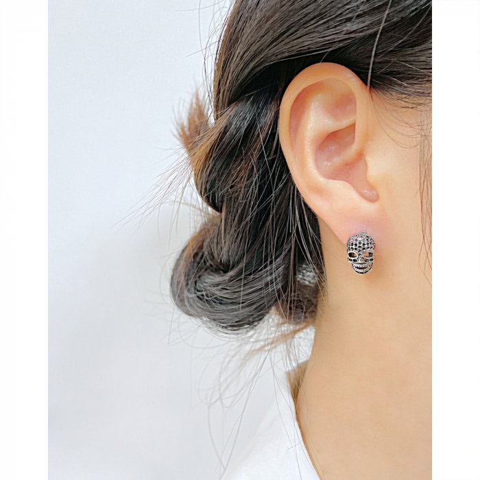 Cercei inox cu cranii [2]