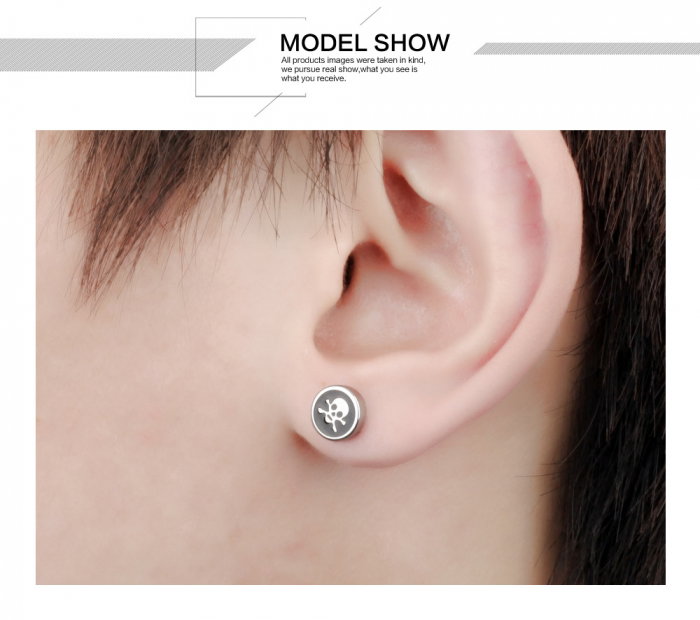 Cercei inox cu cranii [7]