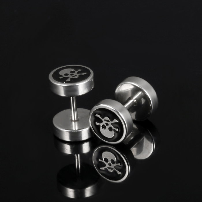 Cercei inox cu cranii [2]
