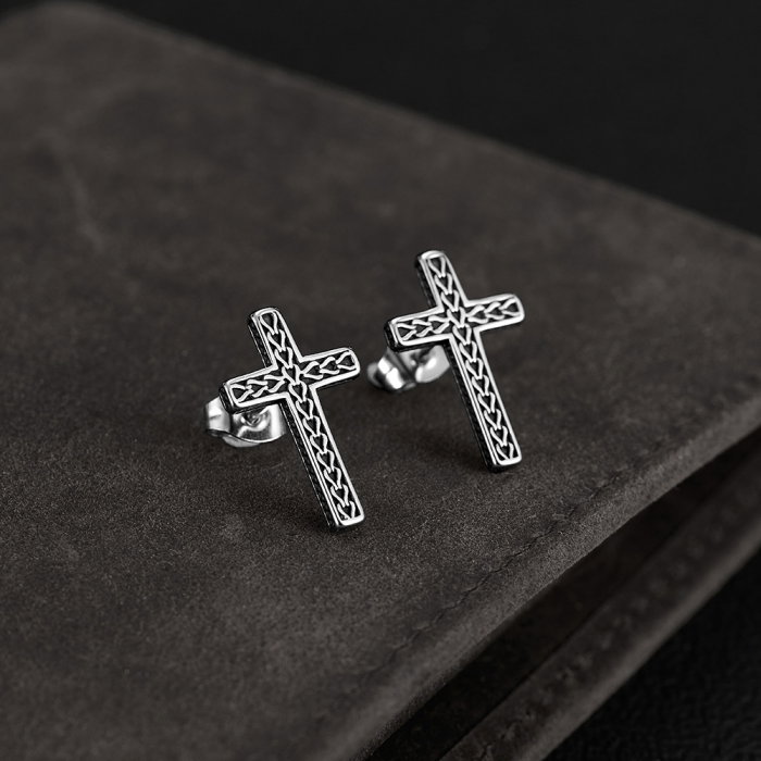 Cercei inox cu cruce [14]