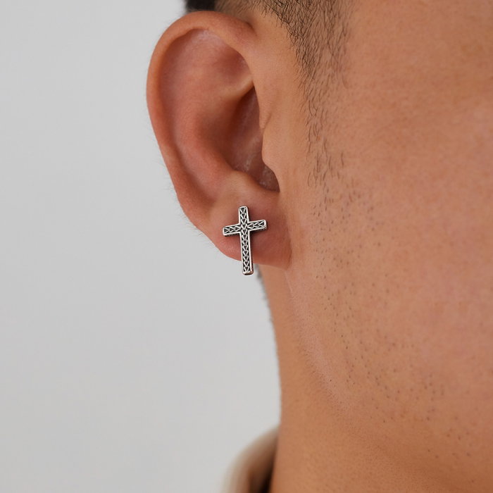 Cercei inox cu cruce [15]