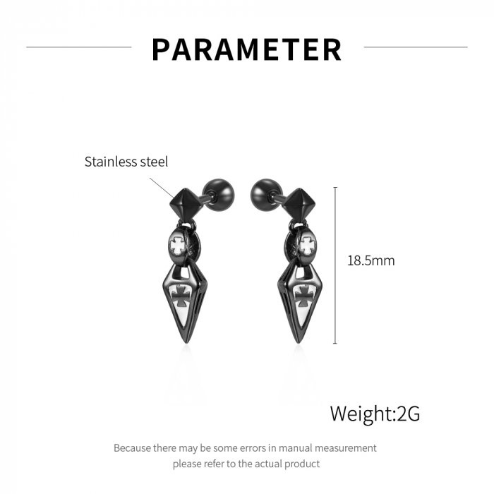 Cercei inox cu cruci [4]