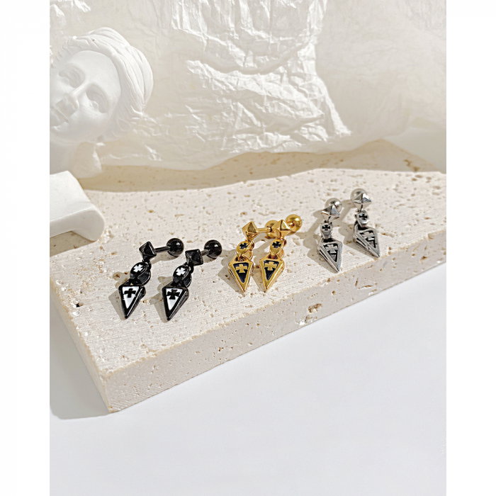 Cercei inox cu cruci [5]