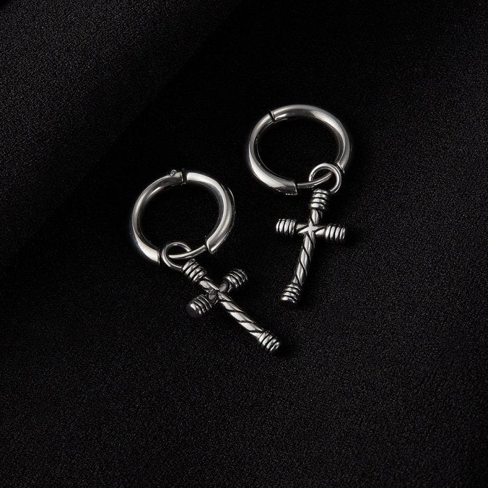 Cercei inox cu cruciulite [7]