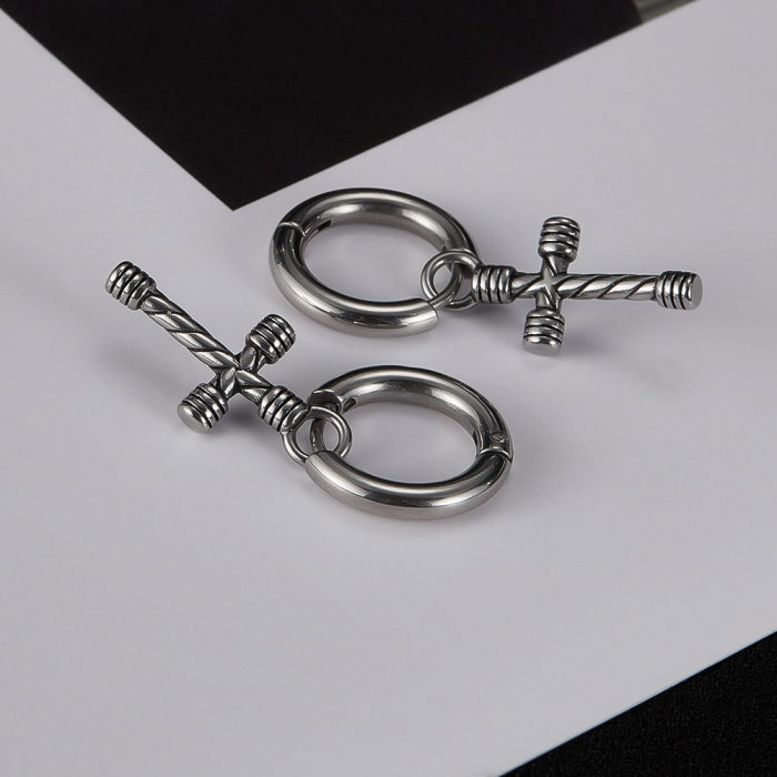 Cercei inox cu cruciulite [5]