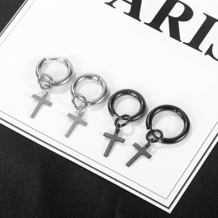 Cercei inox cu cruciulite [6]