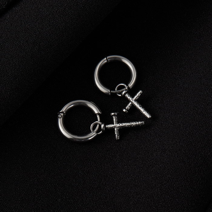 Cercei inox cu cruciulite [10]