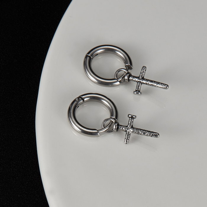 Cercei inox cu cruciulite [14]