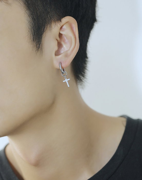 Cercei inox cu cruciulite [2]