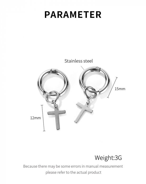 Cercei inox cu cruciulite [7]