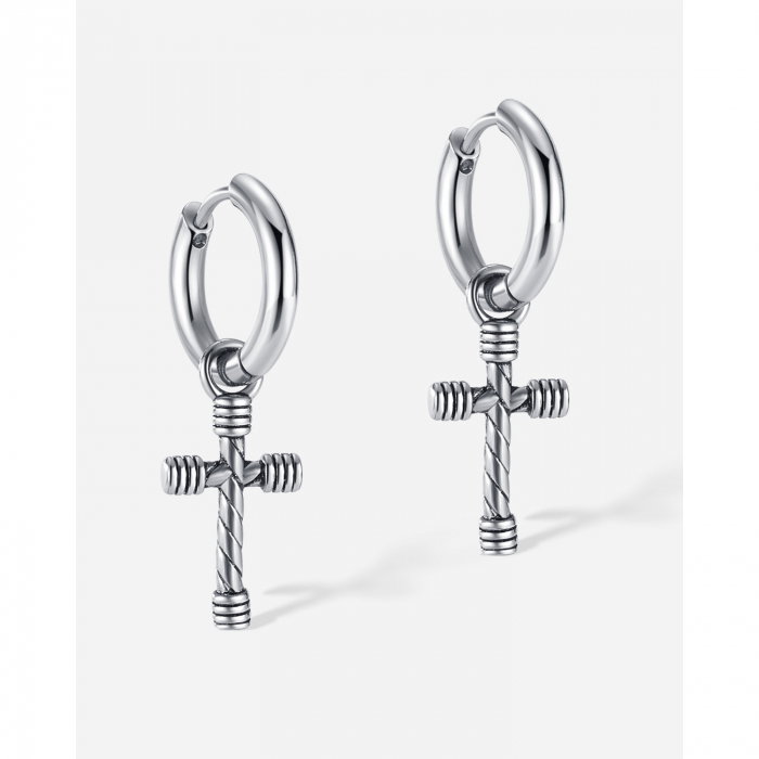 Cercei inox cu cruciulite [8]